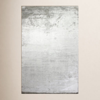 Adelia Hand Loomed Silk Gray Rug