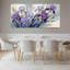Ensemble de 3 tableaux muraux sur toile à motif floral d'iris violets, pour la décoration du salon et de la chambre.-1683020986