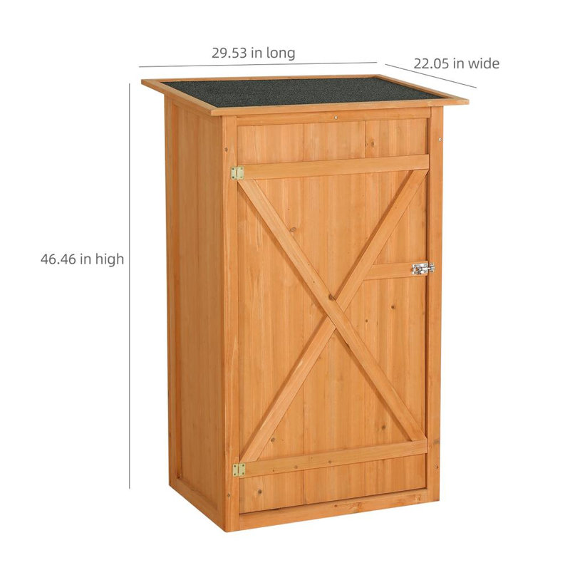 0.96 ft. W x 1.5 ft. H Garden Solid Wood Tool Storage Shed