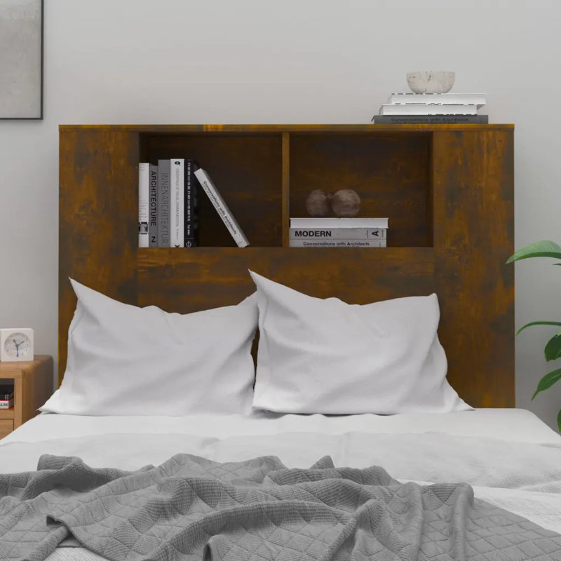 Melby Headboard Cabinet, Single (3'), Smoked