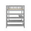 Lit mezzanine double avec tablettes et bureau-432229444
