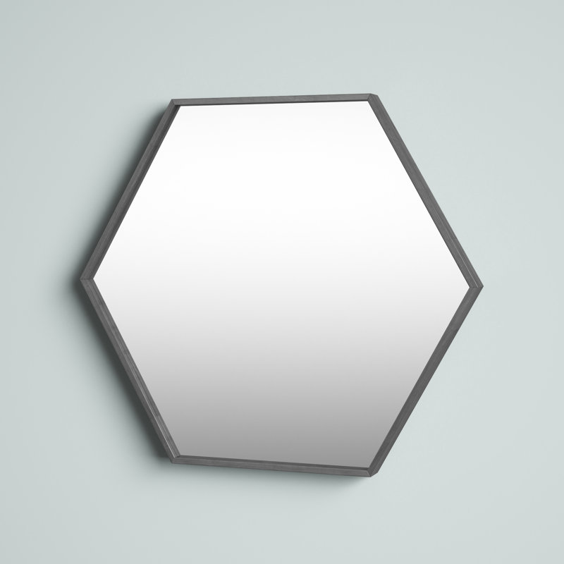 Miroir décoratif Logsdon, Argent foncé, 25 po x 22 po