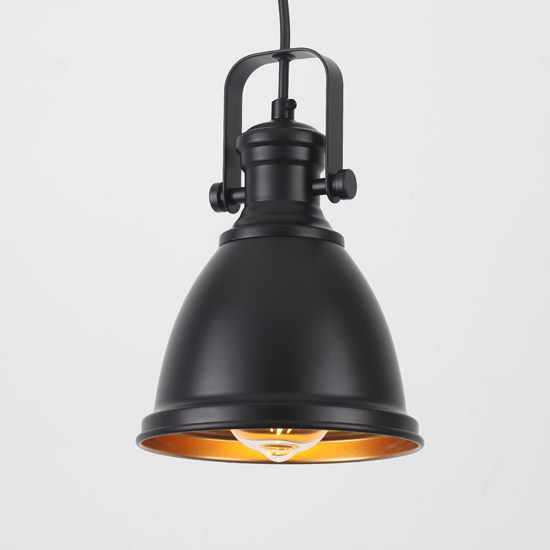  Luminaire suspendu de style campagnard industriel rétro pour îlot de cuisine 6,5 po Alekto