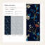 Papier peint floral oiseaux rétro