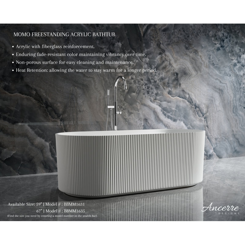 Momo 67'' L Soaking Bathtub