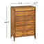 Commode standard à 6 tiroirs en bois d'acacia de 31,5 po Camilla
