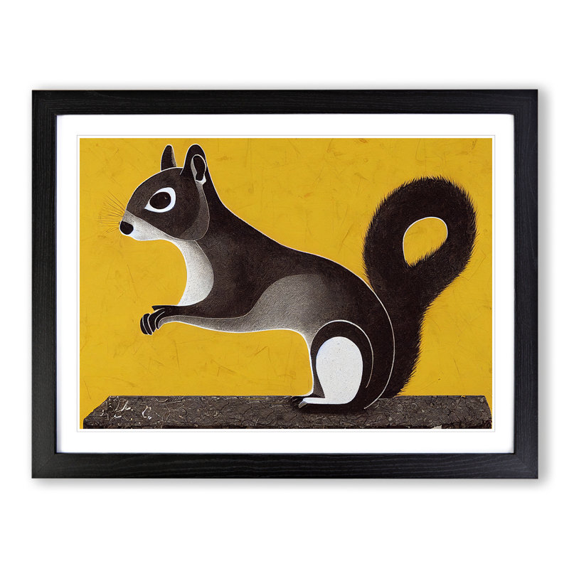 Squirrel Abstract - Framed Print