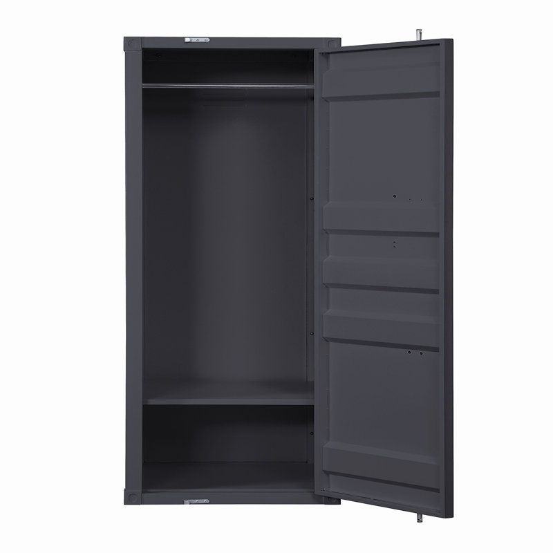 Armoire / garde-robe rectangulaire avec porte Cargo, 67 po H x 20 po L x 22 po P, Gunmetal