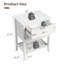 Table d'appoint blanche en bois massif-1810963820