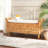 Stylish Upholstered Bench with Organic Woven Mango Wood & Durable Kretes Plant Fiber Design for Home-1904027685