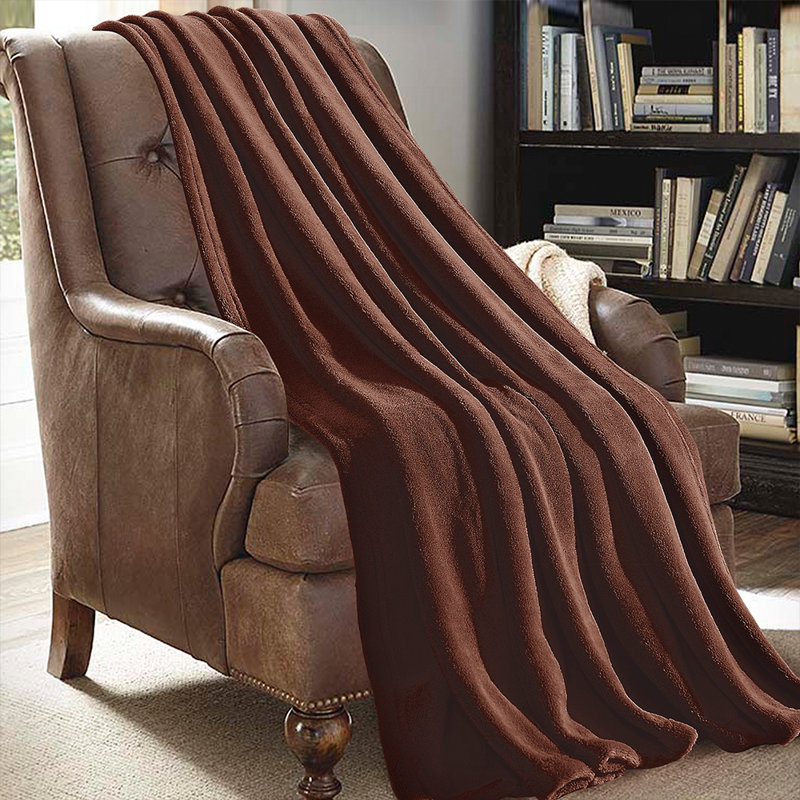 Knitted Throw Blanket, Coffee