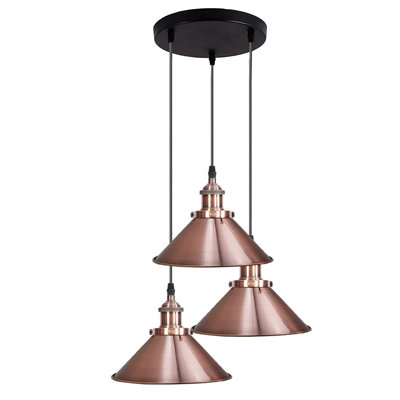 Murraysville 3 - Light Copper/Black Cluster Pendant