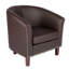 Faux Leather Barrel Chair-1741856473