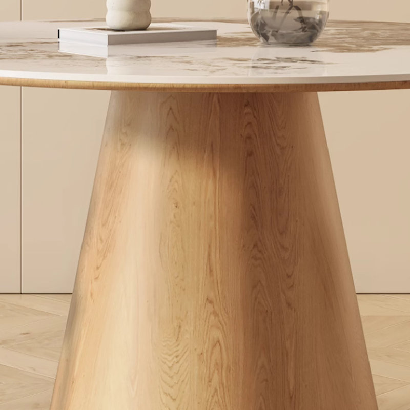 Table de salle à manger ronde de petite taille, H 29,53 po x L 47,24 po x l 47,24 po, Blanc