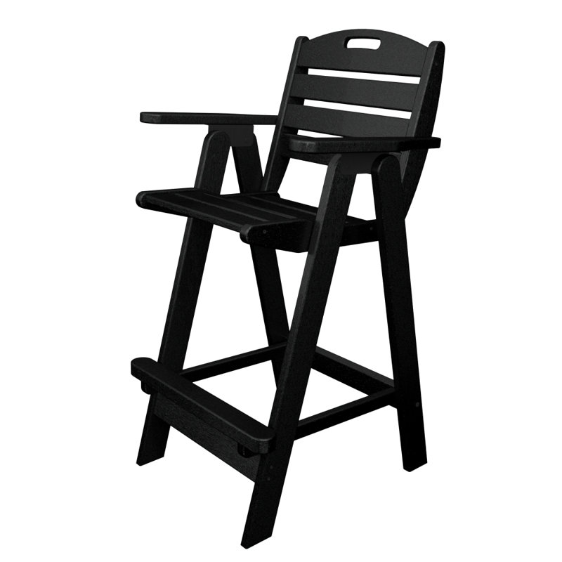 Chaise de bar POLYWOOD Nautical, Noir