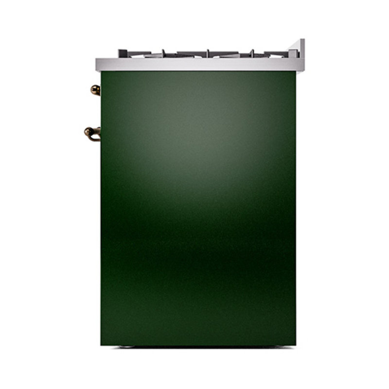 ILVE Nostalgie II Noblesse 30 in Dual Fuel Range, Emerald Green/Bronze, Natural Gas