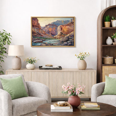 «Colorful Canyon River», reproduction d'art sur toile encadrée, impression sur toile