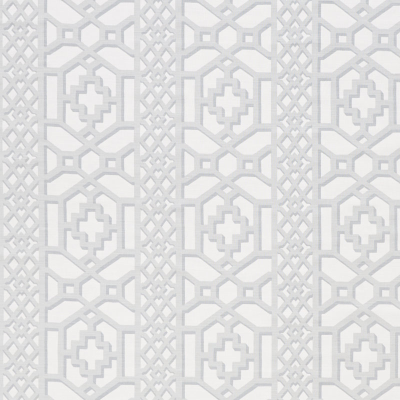 Zanzibar Trellis Matte Fabric, Cloud
