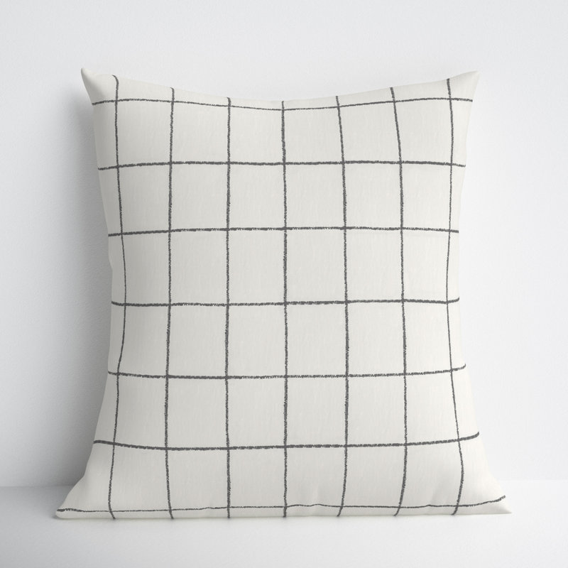 Solada Geometric Cotton Blend Reversible Pillow Cover, Height(22") x Width(22")