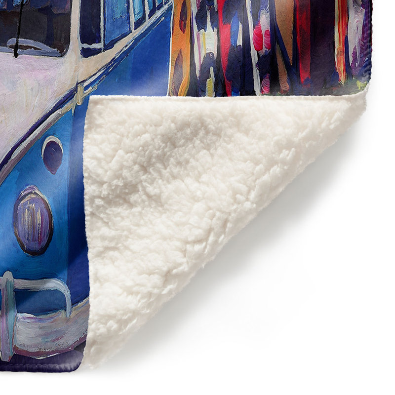 Couverture 2 vw bus surfing , 68 po x 80 po