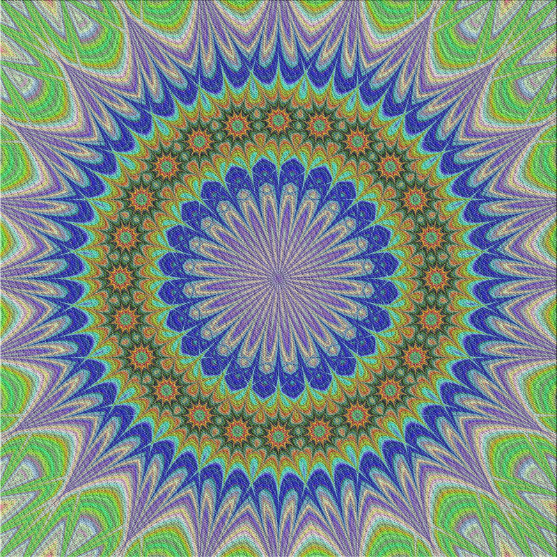 Vert abstrait/mauve/Tapis décoratif bleu, Carré 8 pi