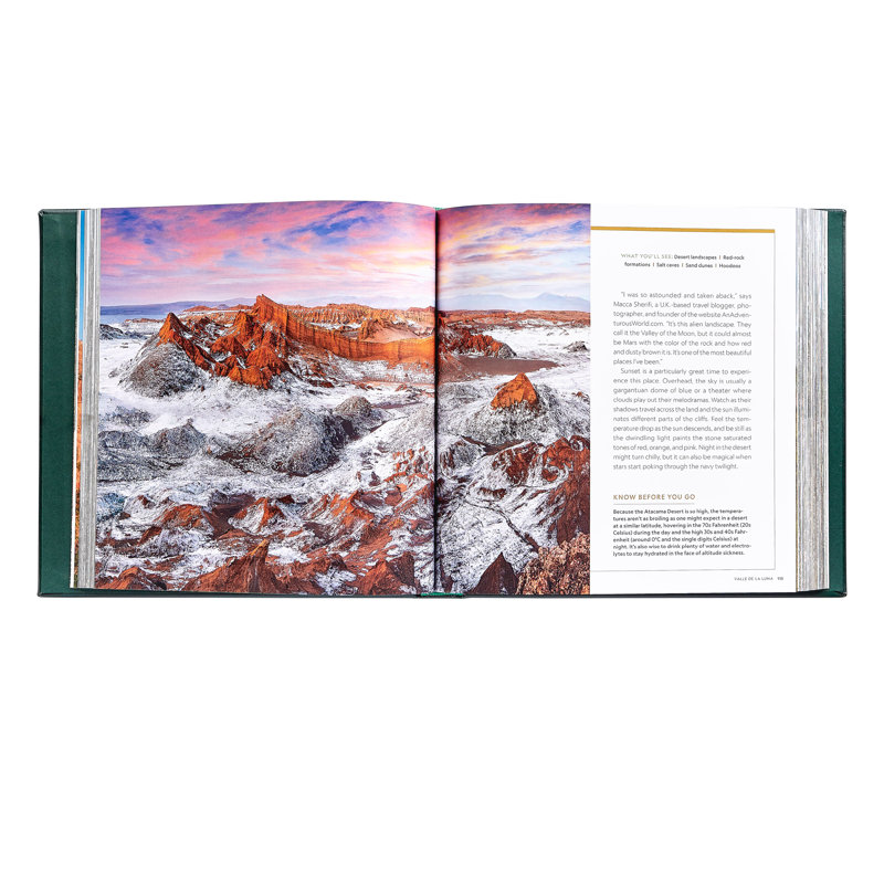 100 Hikes Of A Lifetime Leather Bound Book