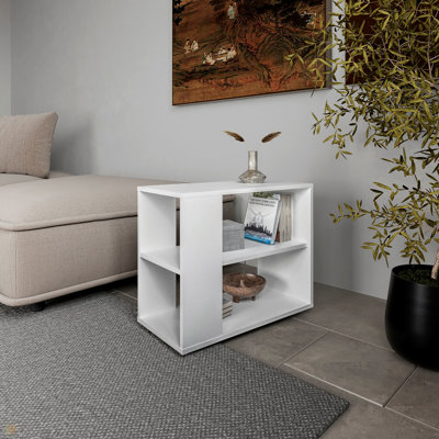 Table d'appoint Rio Verde en mélamine avec rangement ouvert