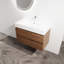Meuble-lavabo mural avec lavabo en résine-1249736108