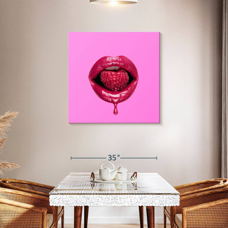 Shuttleworth Raspberry Lips, 36" H x 36" W