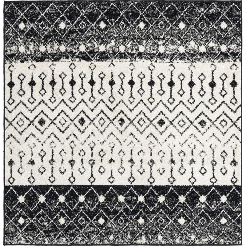 Abstract Indoor Rug, Square 6'