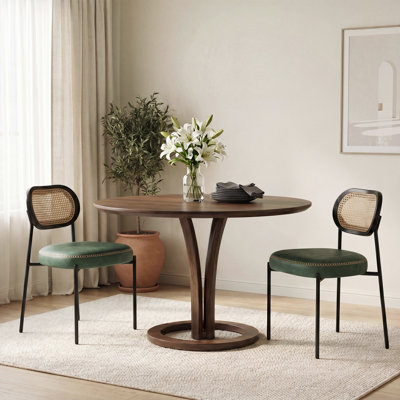 Chaises d'appoint de salle à manger rembourrées Mid-Century