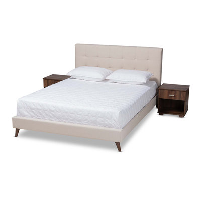 Ensemble de chambre à coucher rembourrée 3 pièces Harville