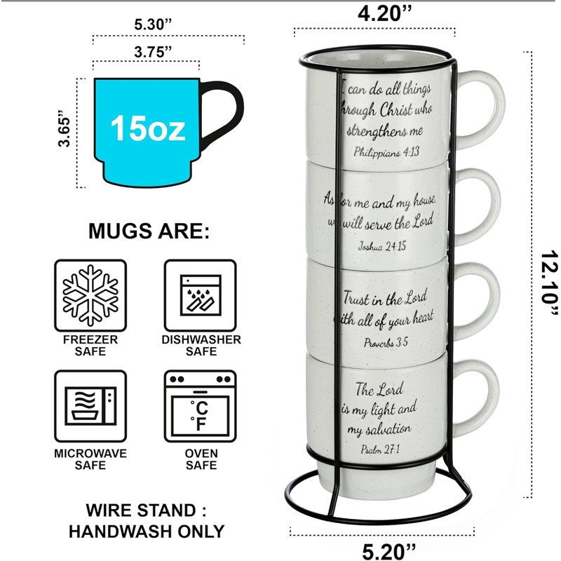 Inspirational Speckled Tower Mugs