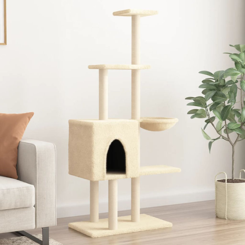 145cm H Cat Tree, Cream