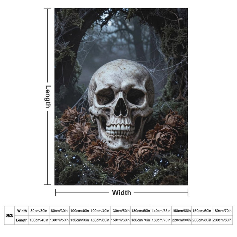 Jeté en flanelle de luxe Skull, 60 x 80 po