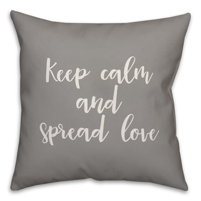  Coussin Keep Keep Calm and Spread Love