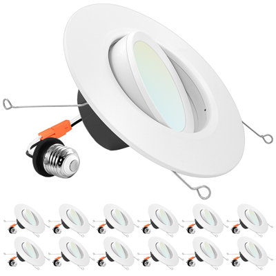 5"/6" Selectable CCT Remodel IC LED Retrofit Recessed Lighting Kit
