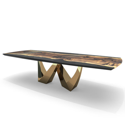 Ezio Walnut Wood Dining Table