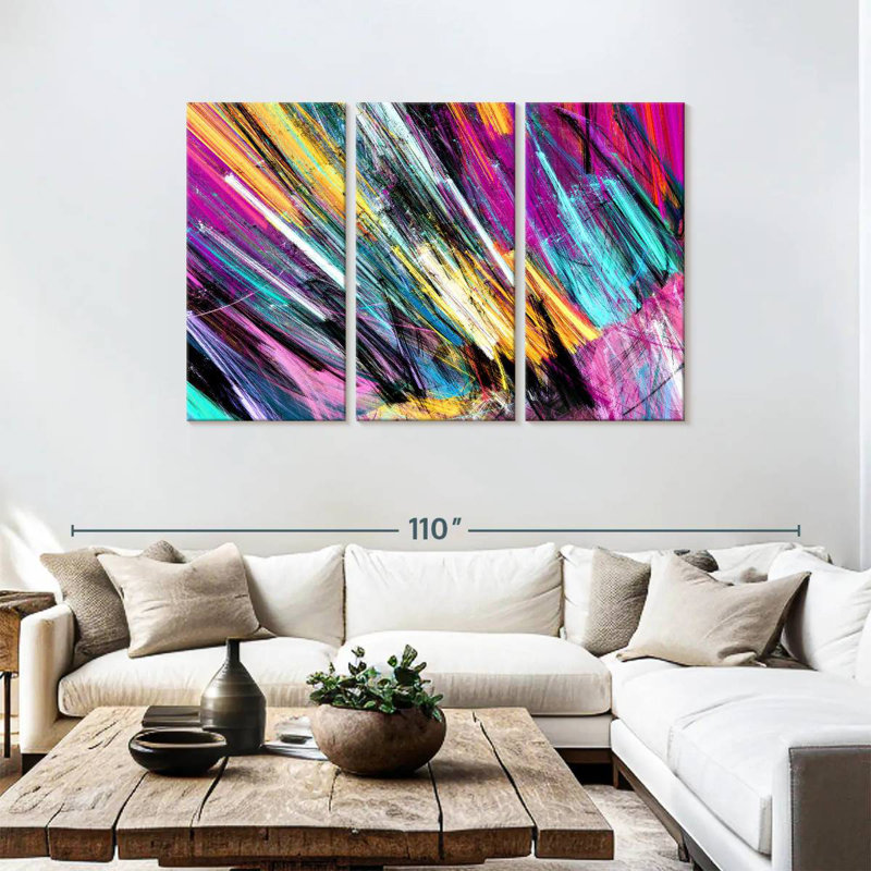 Avery Rainbow Abstract, 48" H x 74" W