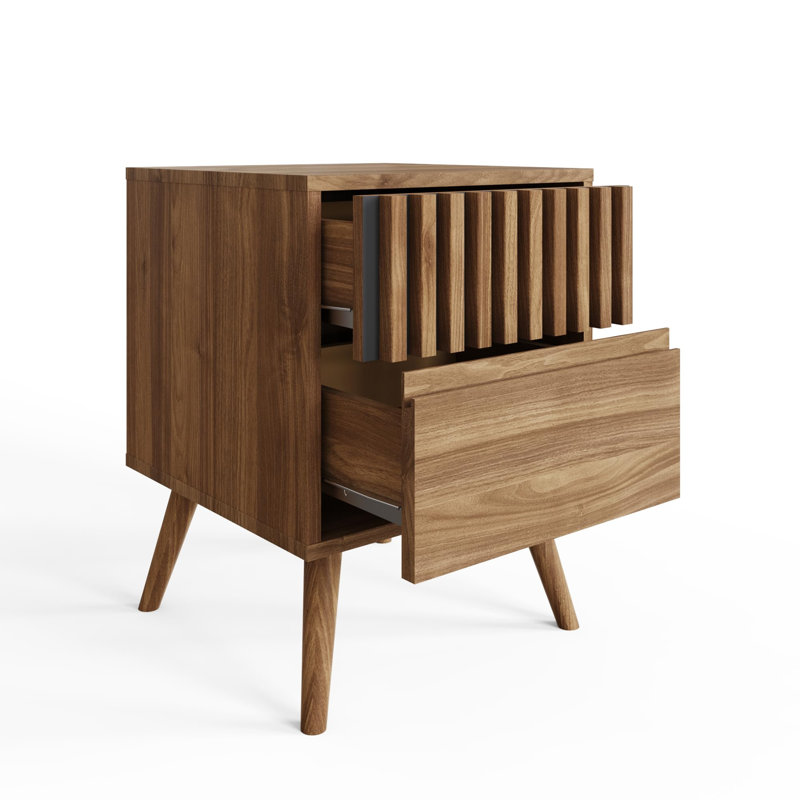 39.5cm W Manufactured Wood Bedside Table