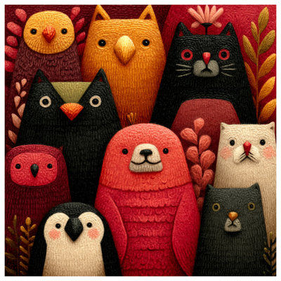 Cute Animal Illustrations Bedding Animals Bedspread Art