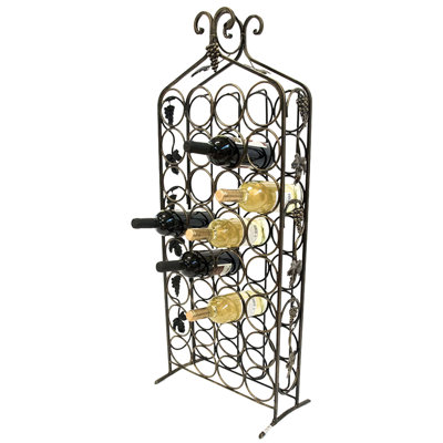 Camelot 32 - Bottle Wine Bottle Rack in Black