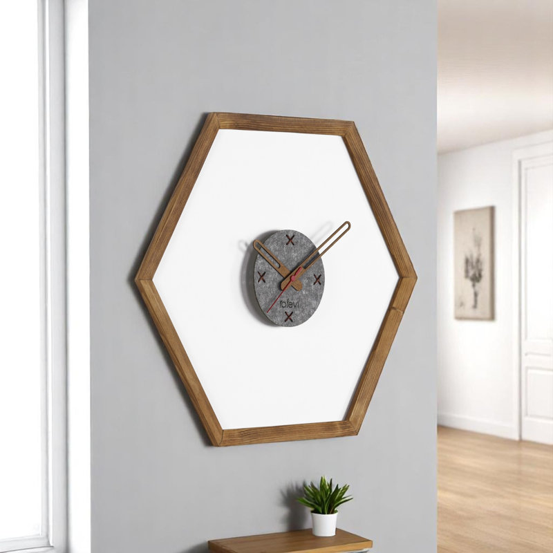 Wall Clock, Wooden Frame, Brown | Gift Idea, Brown