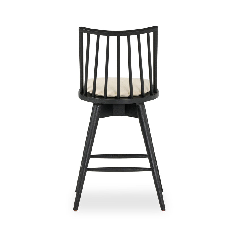 Lewis Swivel Bar Stool, Antwerp Natural/Linen Blend, Counter Stool (26.98" Seat Height)