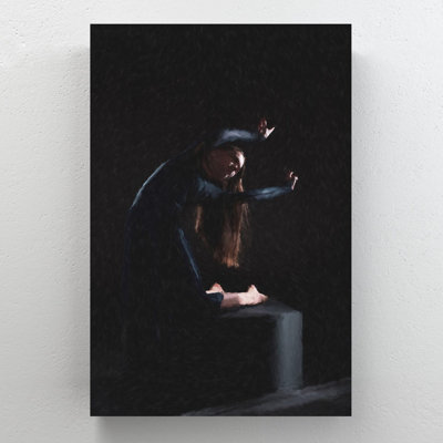 " A Black Ballet Girl On Stage " Painting Print