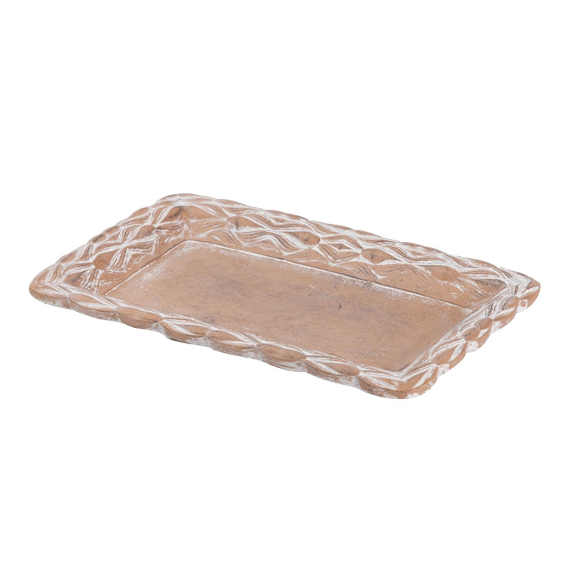 Weisser Resin Decorative Tray, Natural