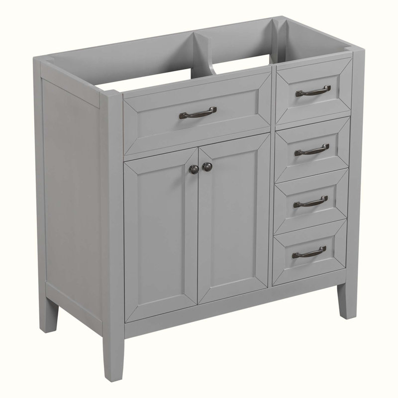 35,5 base de meuble-lavabo simple seulement, Gris