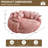 Oversized Compression Bean Bag Sofa - Large Round Loveseat With Pillows-111530272