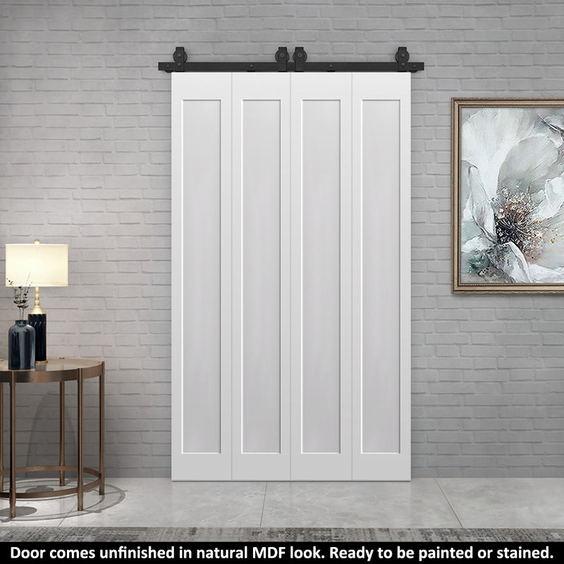Ensemble de quincaillerie double porte pliante 1 panneau, 40 po x 80 po