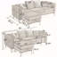 Canapé modulaire en L avec repose-pieds convertible avec rangement, revêtement en chenille, accoudoirs carrés, conception moderne capitonnée et garniture cloutée, bleu-822919044